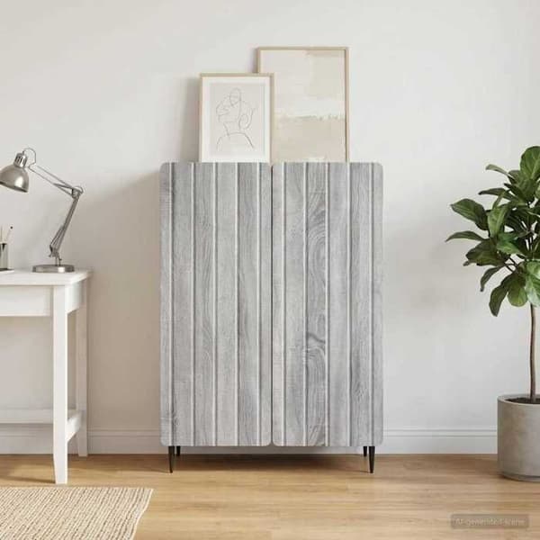 Buffet - EKSKLUSIVT HUS - Sonoma - Grå Sonoma - Ingeniørtræ - 66 x 34,5 x 92 cm Grå (Sonoma grå)