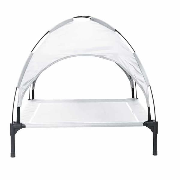 Maison Exclusive - Koiran sänky 104 x 86 x 84,5 cm Harmaa hopea teräs Grått silverstål