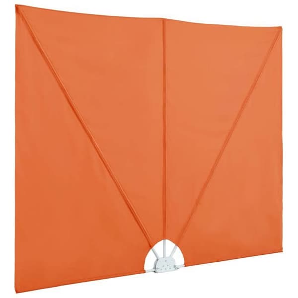Foldbart sideafdækning - EKSKLUSIV HUS - 400x200 cm - Terracotta - Foldbar - Pulverlakeret stål Terrakotta