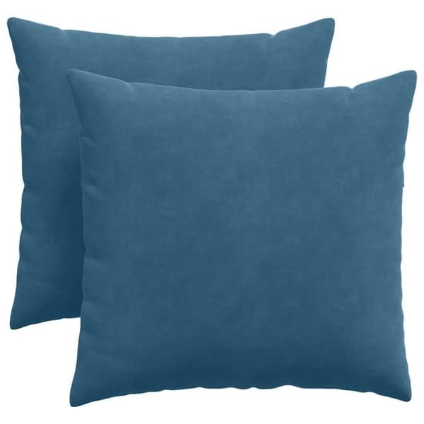 Soffkuddar - EXKLUSIVT HEM - Moderna - Blå - 45 x 45 cm - Premium ribbad sammet Blå