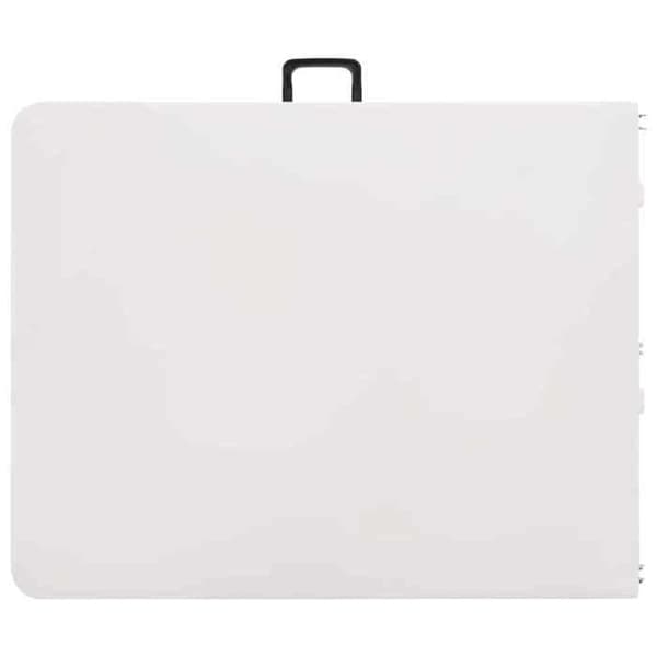 Fällbart trädgårdsbord - EXKLUSIV HEM - 180x72x72 cm - Vit - PEHD-skiva - Fällbart stålram Vit