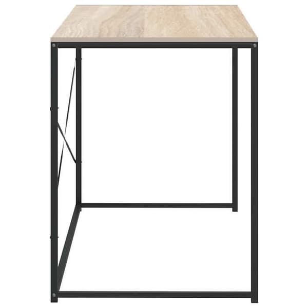 Computerbord - EKSKLUSIV HUS - 110x60x70 cm - Sort og eg - Metal & paneler - Industriel Svart och ek