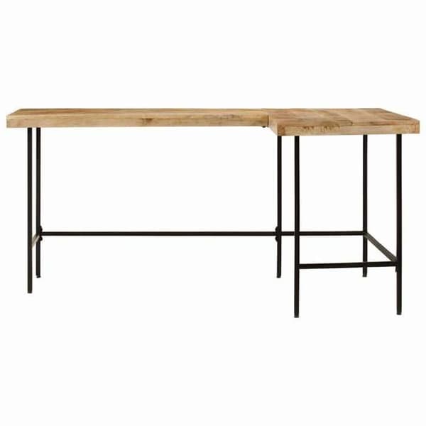 Maison Exclusive - Kontor 165x110x77 cm massiv mangotræ og jern
