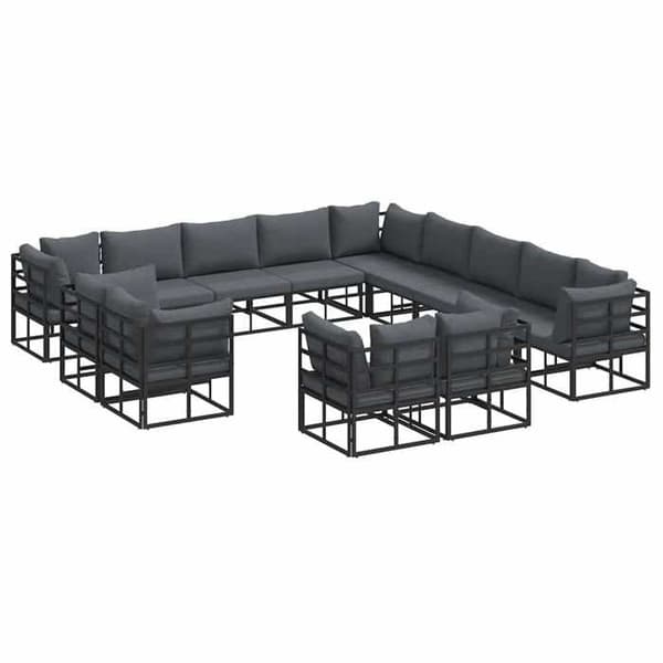 Maison Exclusive - 13 pc havegruppesæt Sort Aluminium