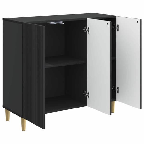 Maison Exclusive - Buffet Sort 89 x 34,5 x 80 cm Ingeniørtræ