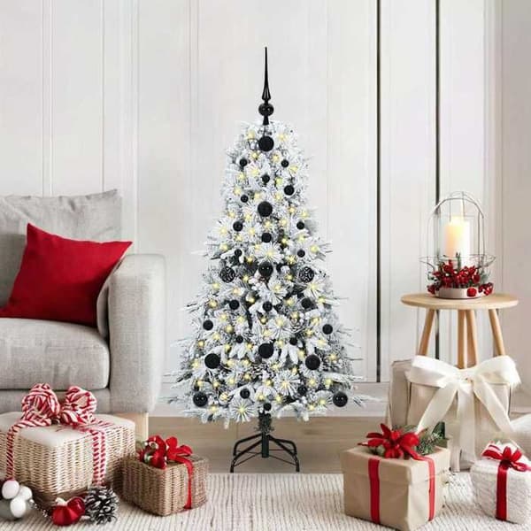 Maison Exclusive - Kunstigt Juletræ med Ledninger Hvid 120 cm Vit