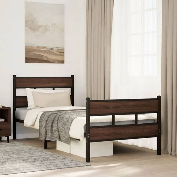 Sengestel - EKSKLUSIV HUS - 90 x 200 cm - Stål - Lamelseng - Opbevaring under seng