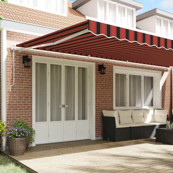 Maison Exclusive - Fällbart tak i orange och brunt 600 × 300 cm Orange och brun