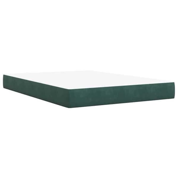 Maison Exclusive - Boxspring säng med mörkgrön madrass 140 x 200 cm Sammet