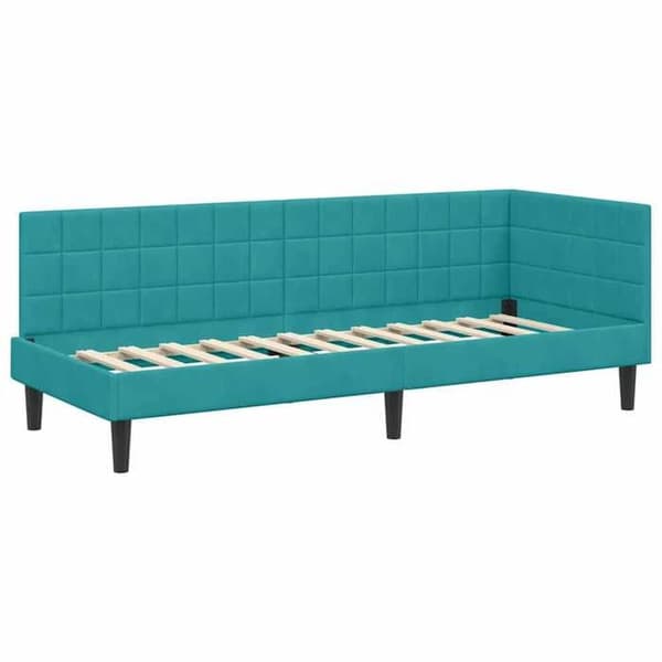 Vinkelsängram - EXKLUSIV HEM - Sammet - 80 x 200 cm - Turkos - Bäddsoffa Turkos