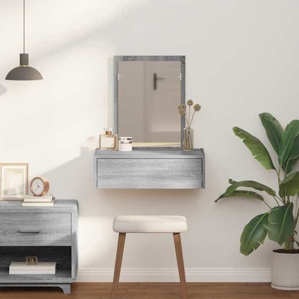 Maison Exclusive - Grå Sminkbord 60 x 40 x 70 cm Ingenjörsträ Grå