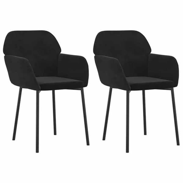 Maison Exclusive - Spisestole sæt af 2 Sort Velour