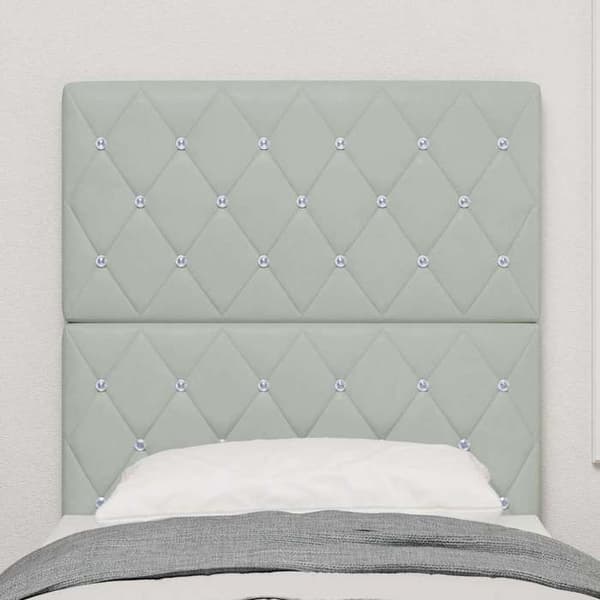 Maison Exclusive - LED-hovedgærde med LED-strips Lys grå 80 cm Velour
