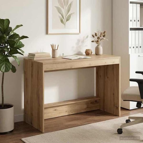 Maison Exclusive - Kontorbord i håndlavet egetræ, ingeniørtræ Ek