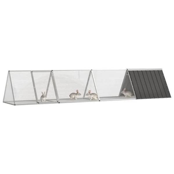 Maison Exclusive - Clapier Anthracite 403,5x80,5x71 cm Galvaniserat stål antracit