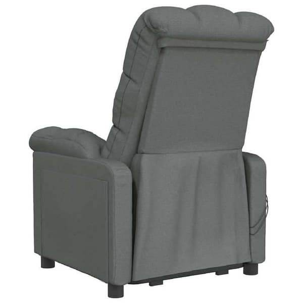 Elastisk massagefåtölj - EXKLUSIV HEM - Mörkgrå - Tyg - 3 lutande positioner - 6 massagepunkter Mörkgrå