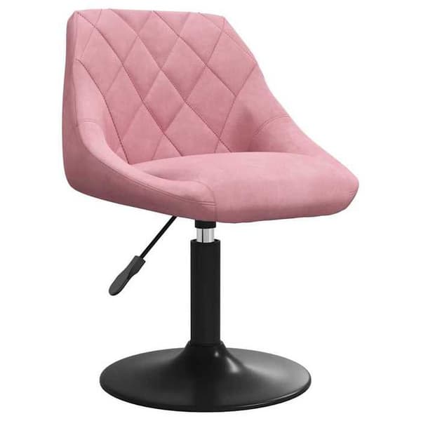 Maison Exclusive - Snurrande matstolar set om 4 rosa sammet
