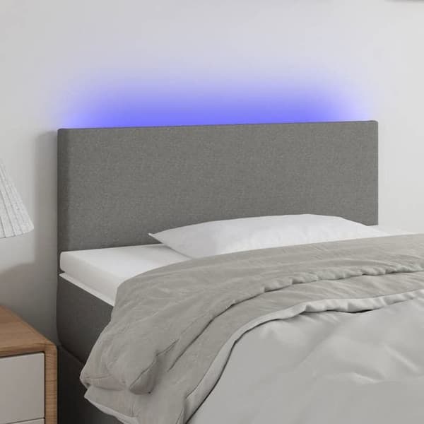 Maison Exclusive - LED-päätyharso Tummanharmaa 90x5x78/88 cm Kangas Mörkgrå