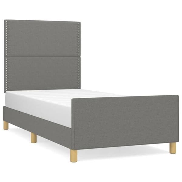 Maison Exclusive - Sengebund uden madras grå 90x200 cm stof