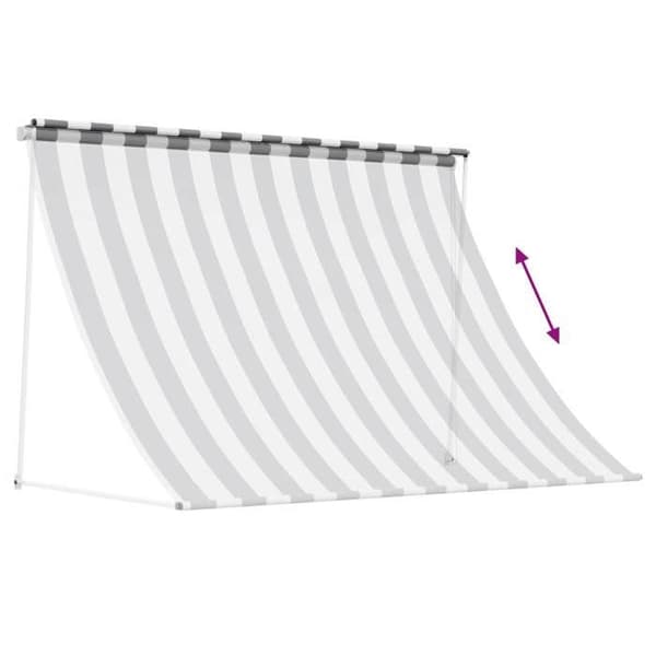 Maison Exclusive - Antracit och vit markis 250 x 150 cm