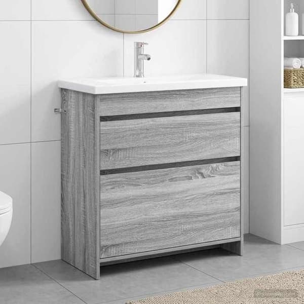 Maison Exclusive - Sonoma harmaa kylpyhuonekalustesarja Sonoma grå