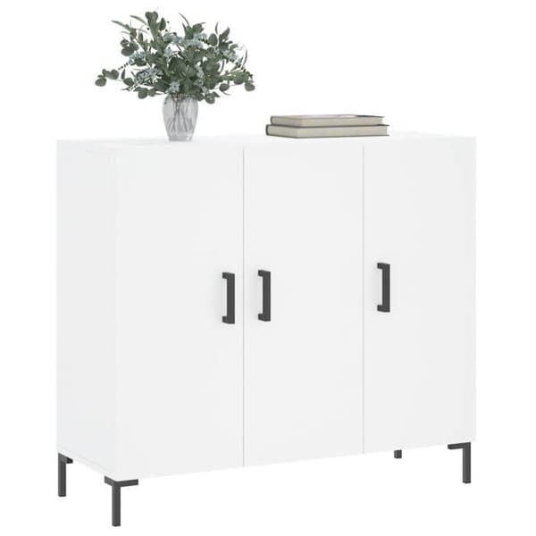 Maison Exclusive - Buffé vit 90x34x80 cm ingenjörsträ