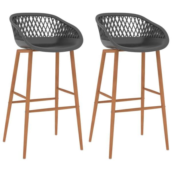 Maison Exclusive - Barstolar set om 2 grå grå
