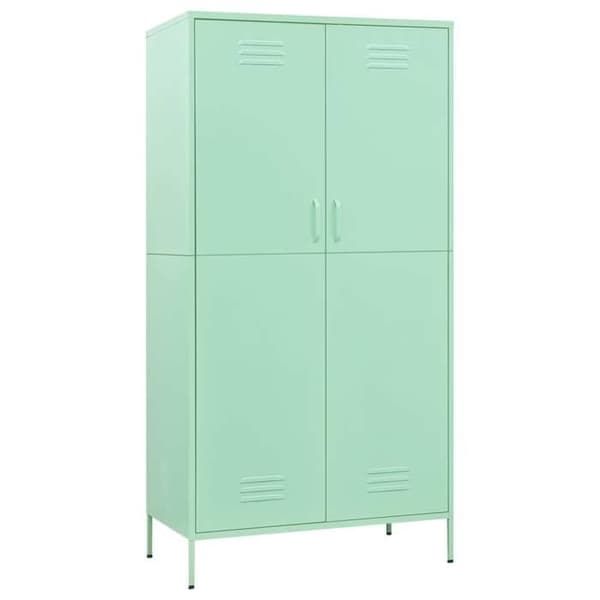Maison Exclusive - Mintgrøn Garderobe 90x50x180 cm Stål mintgrön