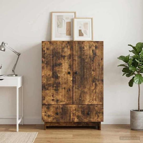 Maison Exclusive - Buffet Røget Eg 66 x 34,5 x 95 cm Ingeniørtræ