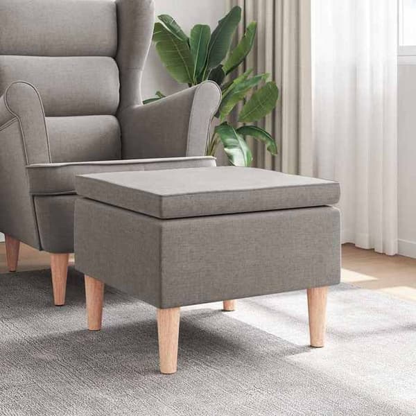 Maison Exclusive - Pall med ben i trä Taupe Tyg Mol