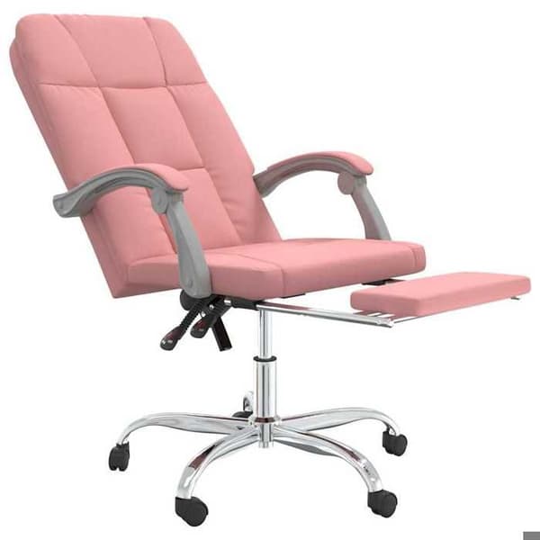 Maison Exclusive - Kontorstol med vippefunktion i rosa kunstlæder Ros
