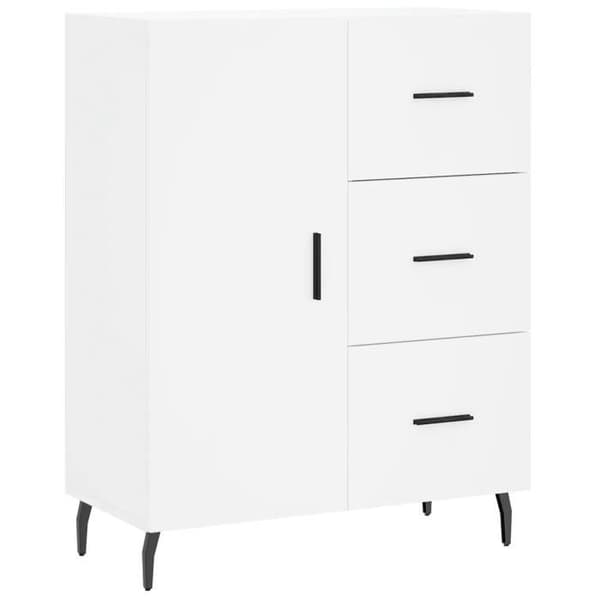Maison Exclusive - Hvidt buffet 69,5x34x90 cm ingeniørtræ Vit