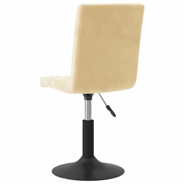 Maison Exclusive - Snurrande matstolar set om 2 i krämfärgad sammet