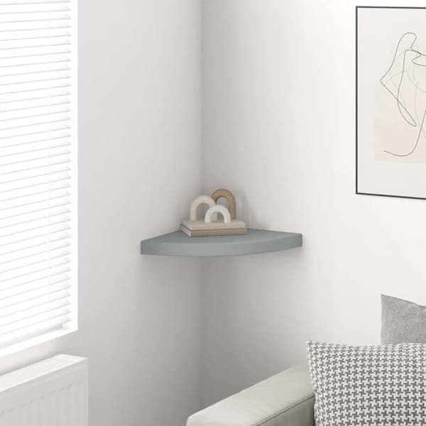 Maison Exclusive - Harmaa kulma kelluva hylly 35x35x3,8 cm MDF Grå