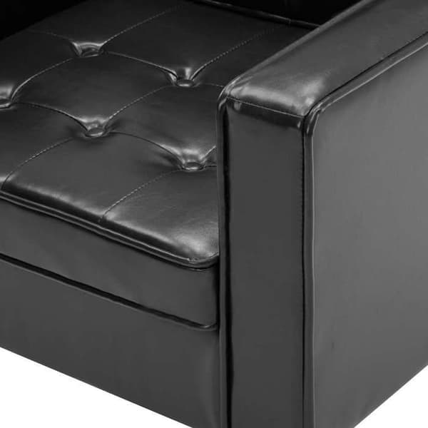 Maison Exclusive - Sort Stol 75x70x75 cm Syntetisk Læder Svart
