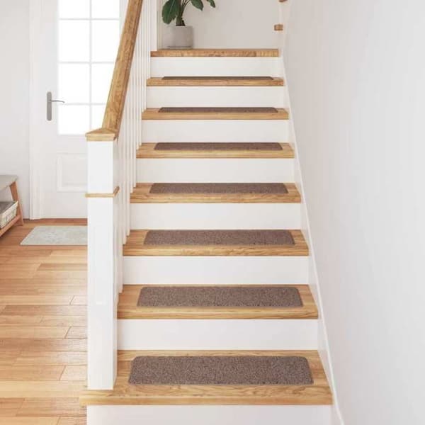 Maison Exclusive - Skridsikre Tæpper til Trapper 15 stk 75 x 20 cm Brun PP