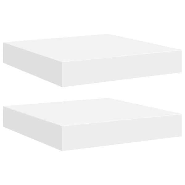 Maison Exclusive - Kelluvat seinähyllyt 2 kpl valkoinen 23x23,5x3,8 cm MDF Vit