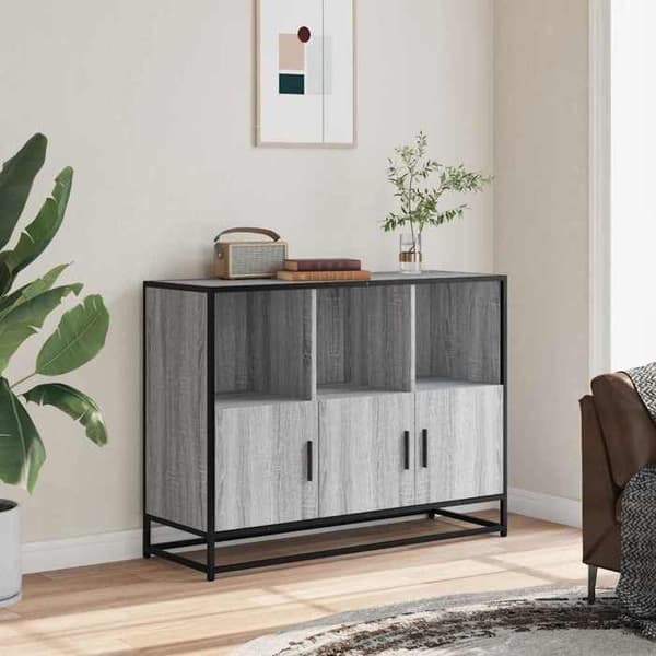 Maison Exclusive - Buffet sonoma grå 100x35x76 cm ingeniørtræ