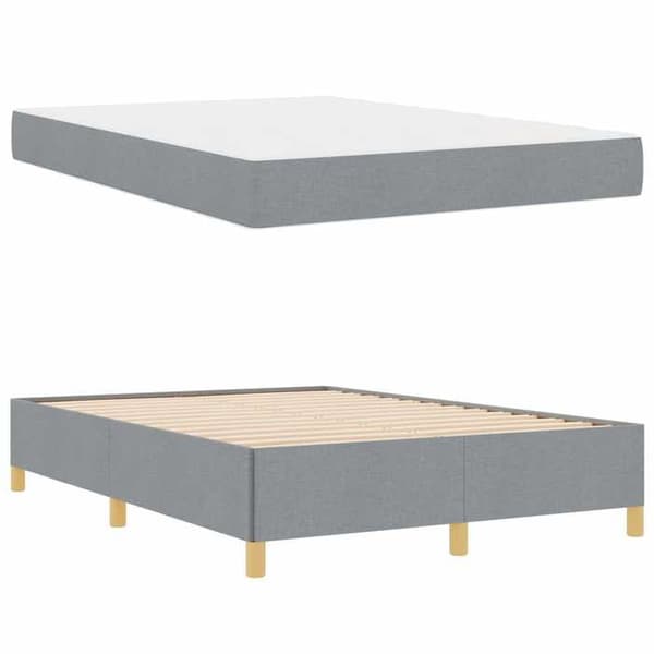 Maison Exclusive - Sängram Ljusgrå 140 x 190 cm tyg