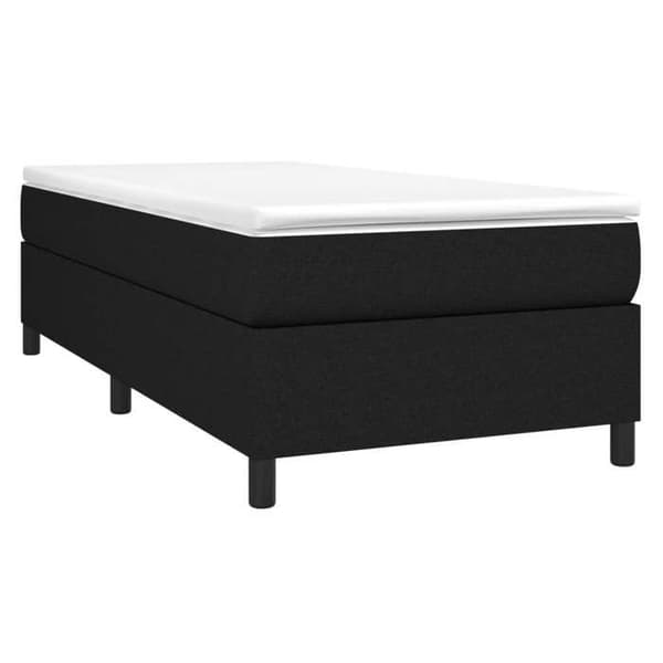Maison Exclusive - Sort fjeder sengestel 90x190 cm tekstil