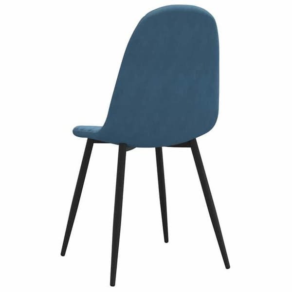 Maison Exclusive - Matstolar set om 2 Blå Sammet
