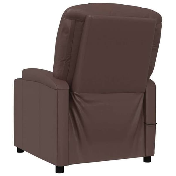 Maison Exclusive - Massagefåtölj i brunt konstläder