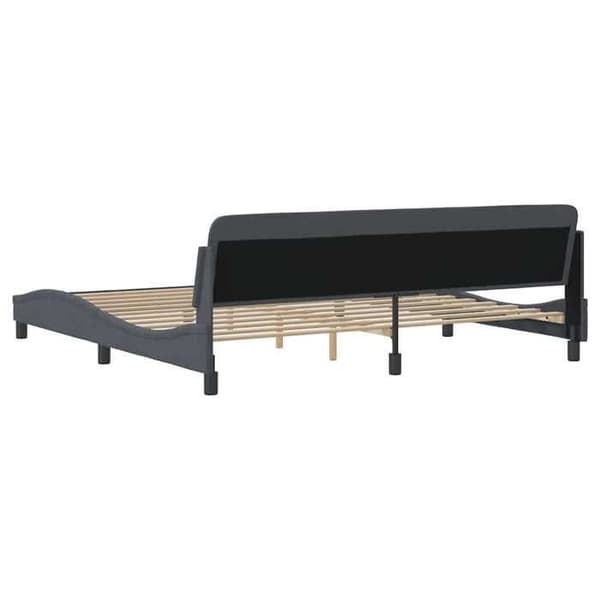Maison Exclusive - Dover tummanharmaa sänkykehys 200x200 cm sametti mörkgrå