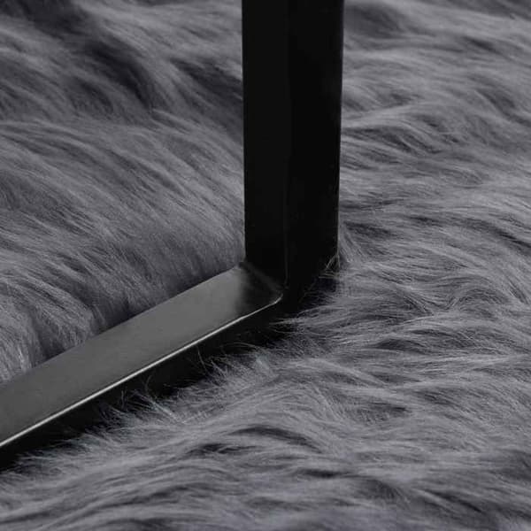 Tæppe - MAISON EXCLUSIVE - TAFALLA - Ø 160 cm - Polyester - Antracit antracit