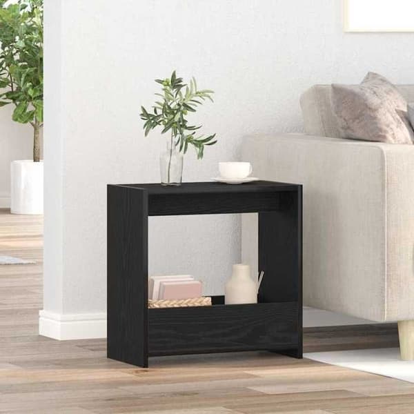 Maison Exclusive - Sidebord Sort eg 50 x 26 x 50 cm Ingeniørtræ