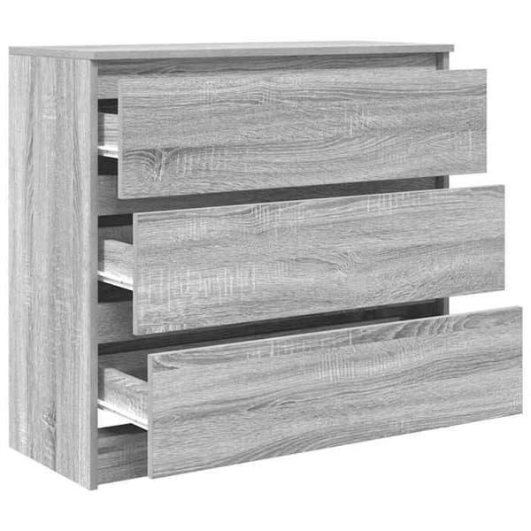 Maison Exclusive - Buffé Sonoma Grå 80x35x76 cm Ingenjörsträ Sonoma grå