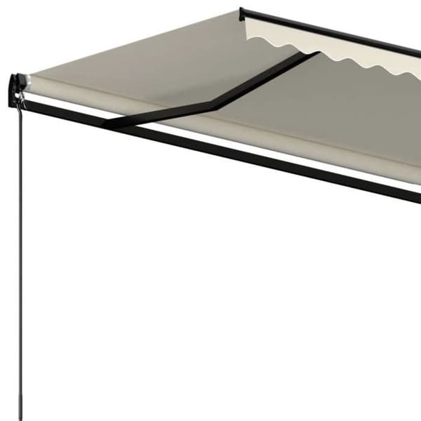 Maison Exclusive - Manuell utdragbar markis 450x350 cm Kräm Grädde