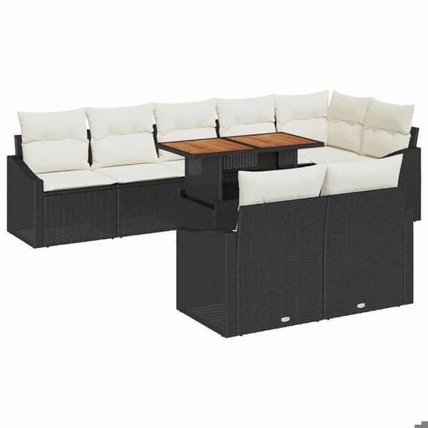 Maison Exclusive - 9 stk. have-sofa sæt i sort poly rattan