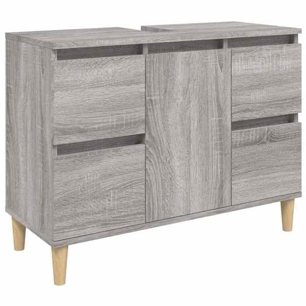 Maison Exclusive - Diskbänk möbel sonoma grå 80x33x60 cm ingenjörsträ Sonoma grå