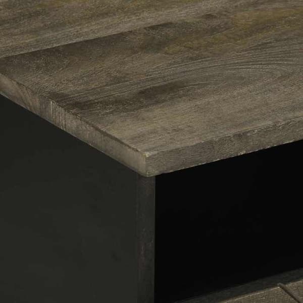 Maison Exclusive - Musta sohvapöytä 80x54x40 cm mangopuusta